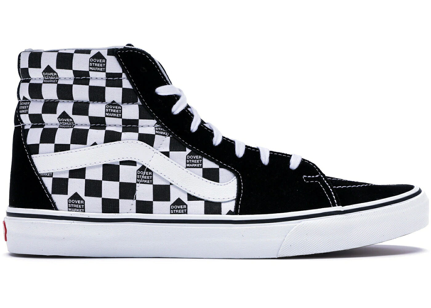 ヴァンズ バンズ スケートハイ 黒色 ブラック 白色 ホワイト スニーカー メンズ VANS SK8-HI DSM CHECKERBOARD BLACK WHITE / BLACK WHITE