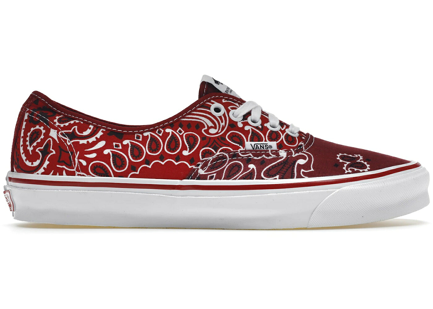 ヴァンズ バンズ 雄捻子 オーセンティック 赤 赤いこと \u0026 スニーカー メンズ VANS VAULT OG AUTHENTIC LX BEDWIN THE HEARTBREAKERS RED BANDANA / RED MULTI