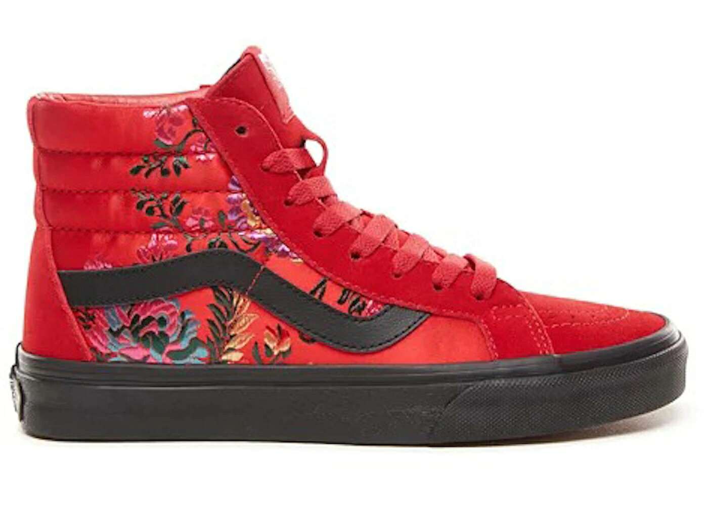 ヴァンズ バンズ 滑るご機嫌 繻子 赤 赤いこと 黒いこと 黒いこと スニーカー メンズ VANS SK8-HI FESTIVAL SATIN / RED BLACK 靴-メンズ靴-スニーカー