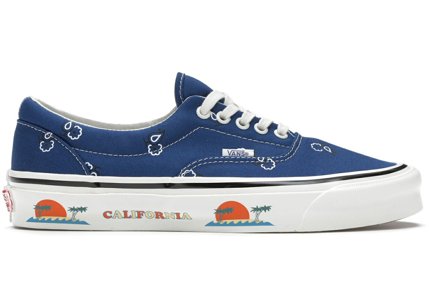 ヴァンズ バンズ 青色 ブルー 白色 ホワイト スニーカー メンズ VANS OG ERA PAISLEY BLUE / TRUE BLUE WHITE
