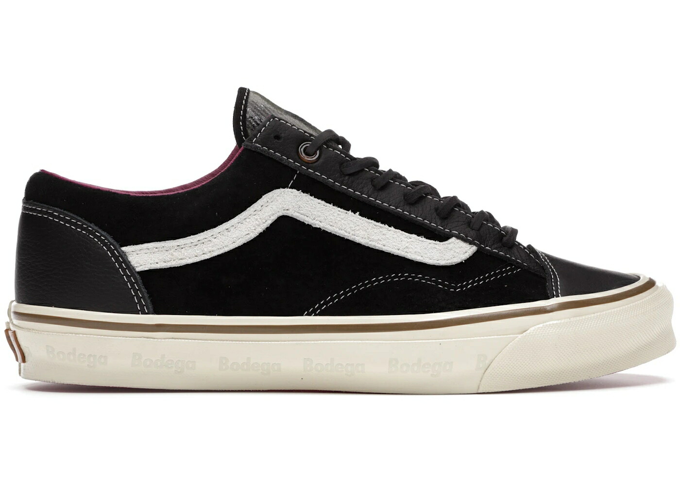 ヴァンズ バンズ ボルト 黒色 ブラック 紫 パープル スニーカー メンズ VANS VAULT OG STYLE 36 LX BODEGA BLACK / BLACK TAN PURPLE