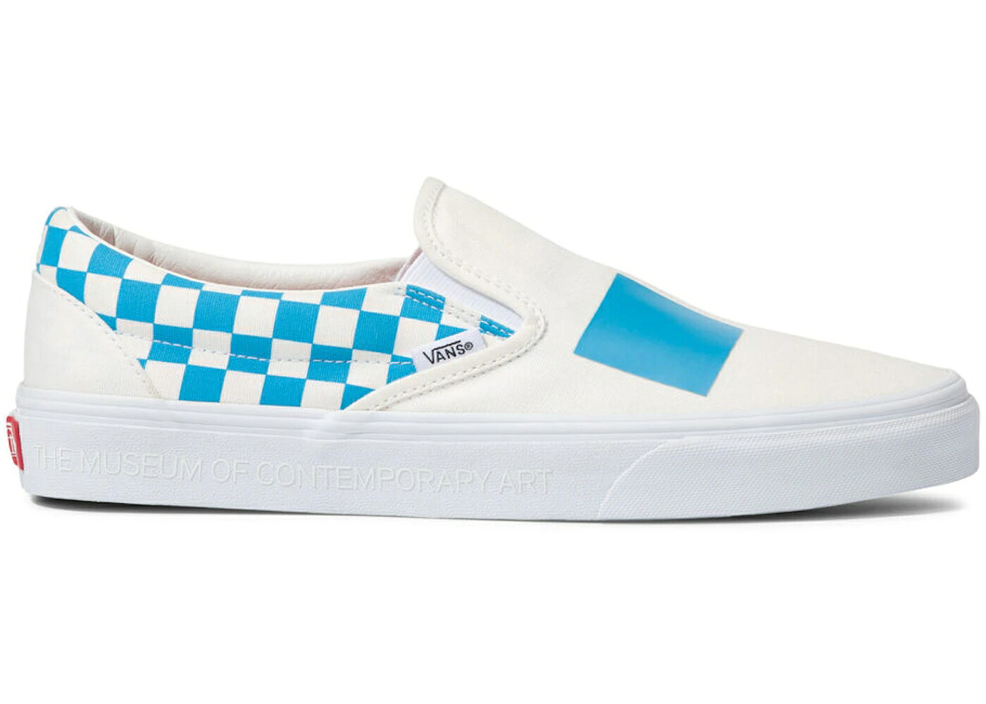 ヴァンズ バンズ クラシック スリッポン ロゴ シアン スニーカー メンズ VANS CLASSIC SLIP-ON MOCA LOGO / LOGO CYAN
