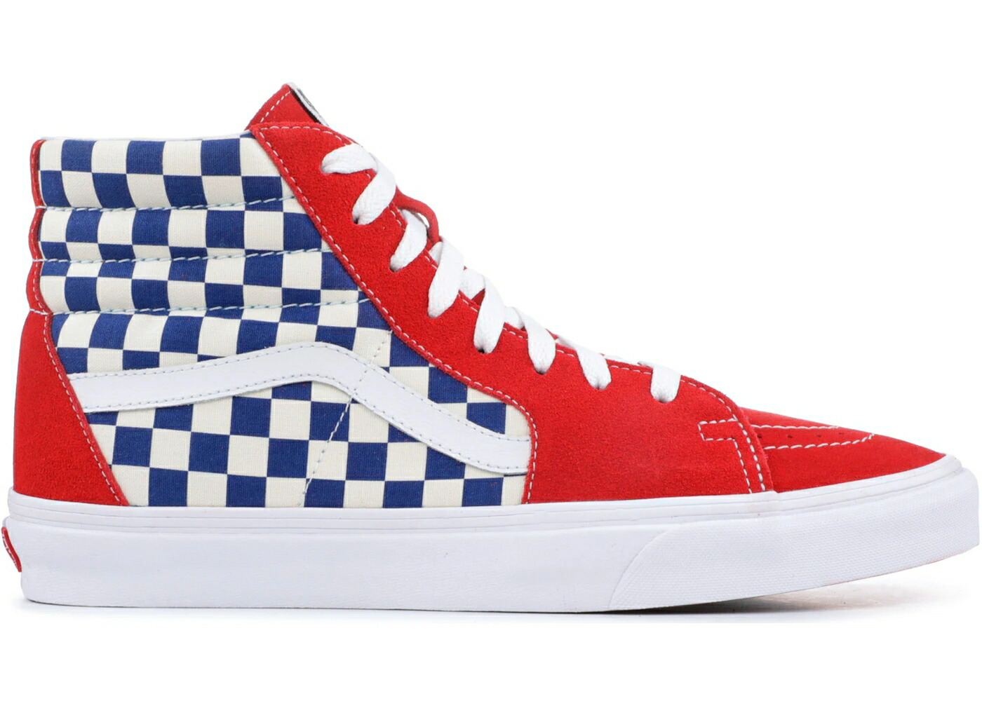 ヴァンズ バンズ スケートハイ 青色 ブルー 赤 レッド スニーカー メンズ VANS SK8-HI BMX CHECKERBOARD TRUE BLUE RED / TRUE BLUE RED