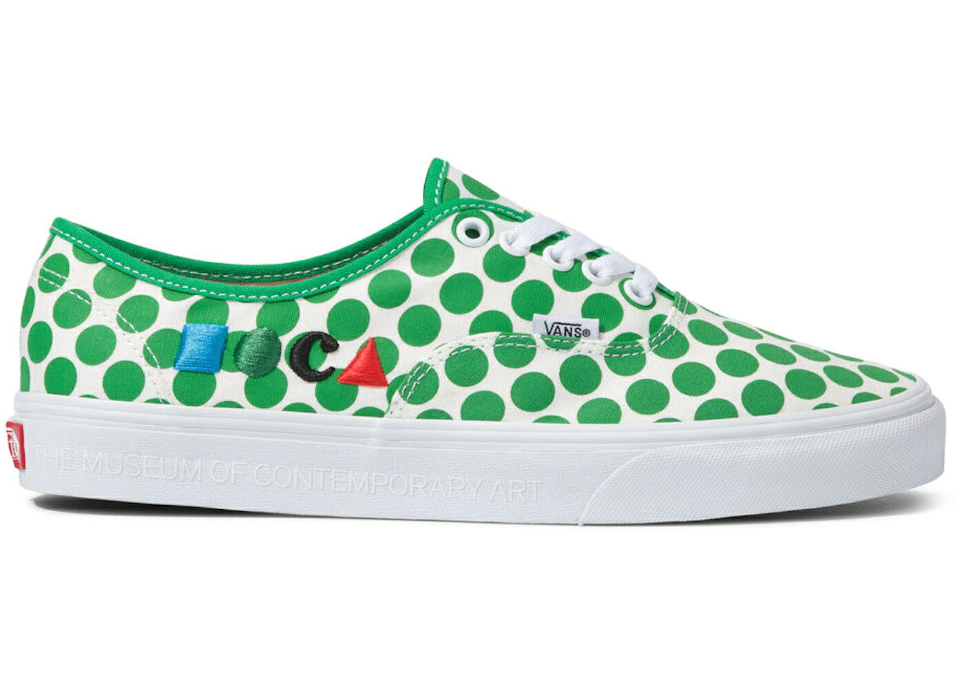 ヴァンズ バンズ オーセンティック ロゴ 緑 グリーン スニーカー メンズ VANS AUTHENTIC MOCA LOGO / LOGO GREEN|スニケス