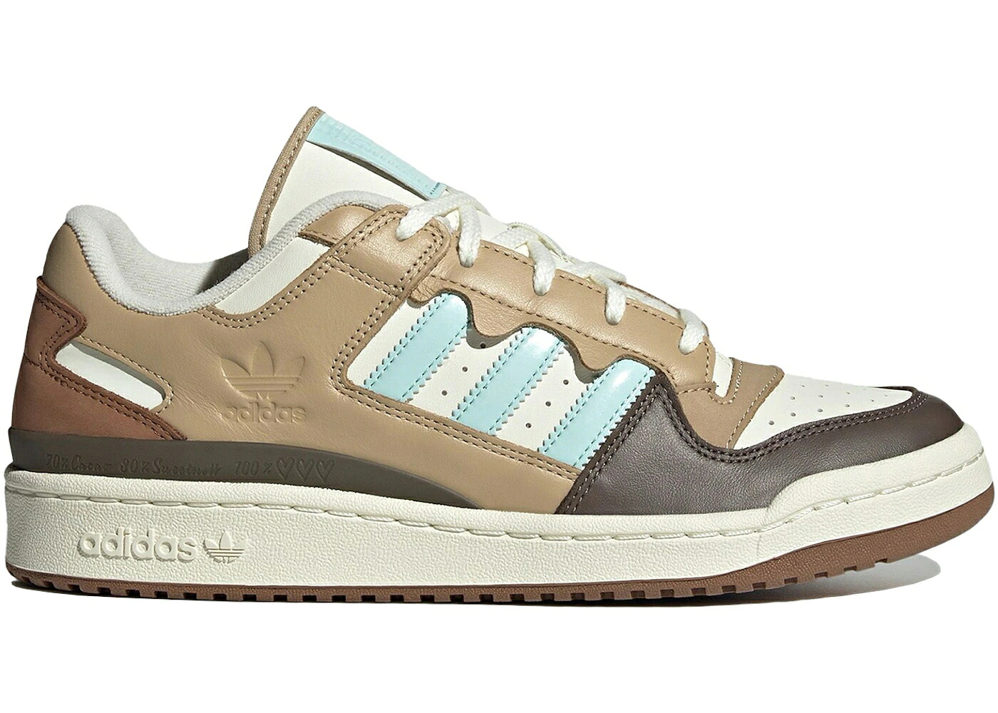 アディダス フォーラム 白色 ホワイト 茶色 ブラウン スニーカー メンズ ADIDAS FORUM LOW TREATS FOR YOUR FEETS CHOC MINT / WHITE BROWN
