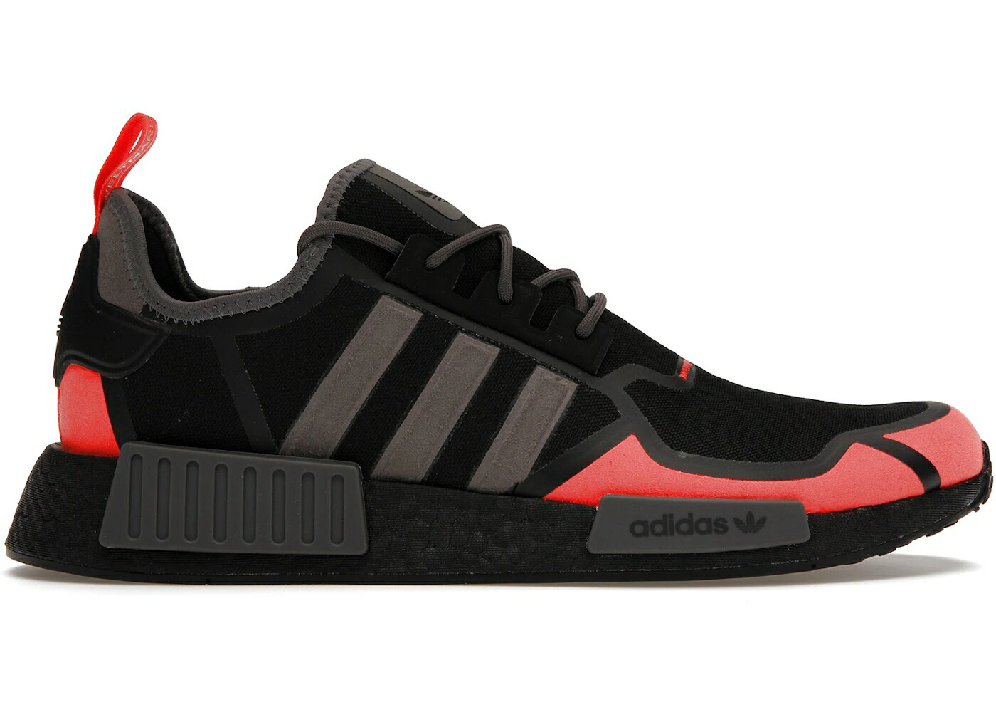 アディダス コア 黒色 ブラック 赤 レッド 灰色 グレー スニーカー メンズ ADIDAS NMD R1 CORE BLACK SOLAR RED GREY / CORE BLACK GREY FOUR SOLAR