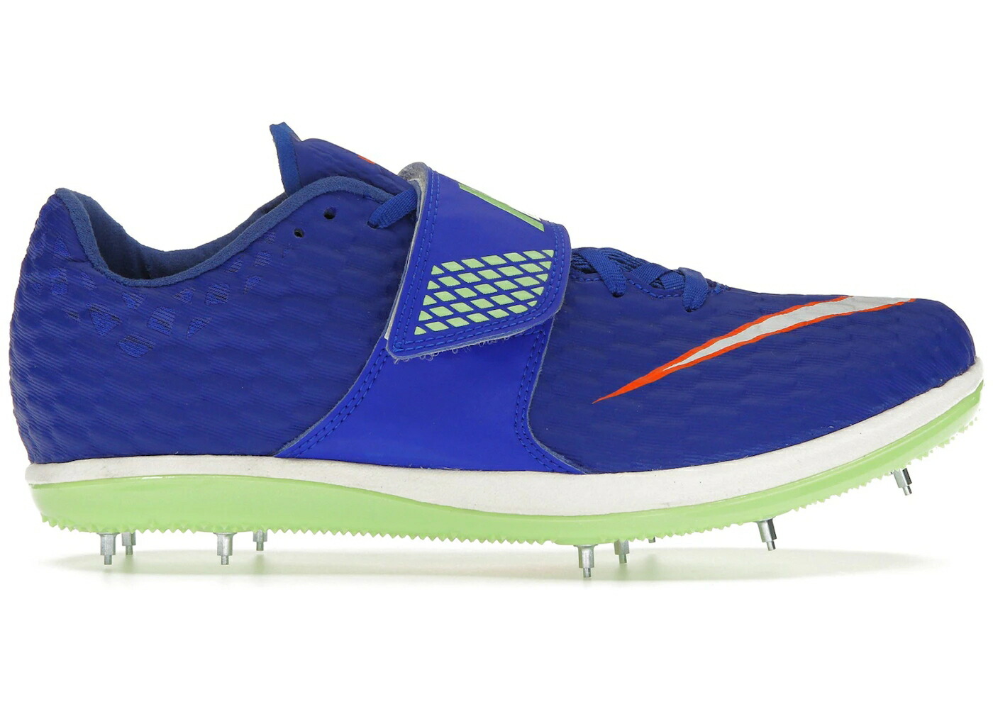 ナイキ ハイ エリート 青色 ブルー ライム ブラスト スニーカー メンズ NIKE HIGH JUMP ELITE RACER BLUE / RACER BLUE LIME BLAST SAFETY