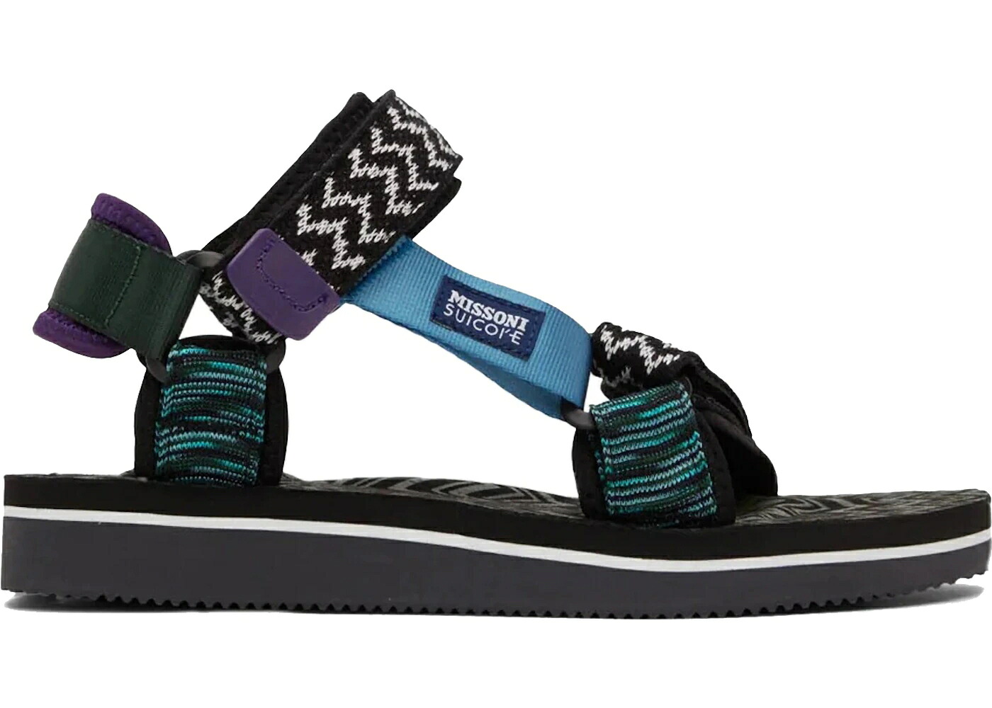 スイコック 黒色 ブラック スニーカー ユニセックス SUICOKE DEPA MISSONI BLACK / BLACK MULTI メンズ