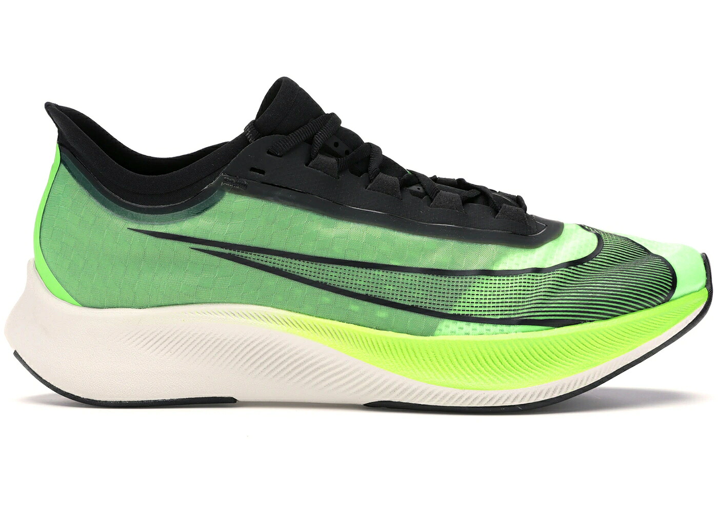 ナイキ 望遠レンズ 緑 緑であること 黒いこと 黒いこと 望遠レンズ飛球 スニーカー メンズ NIKE ZOOM FLY 3 ELECTRIC GREEN / ELECTRIC GREEN BLACK VAPOR GREEN