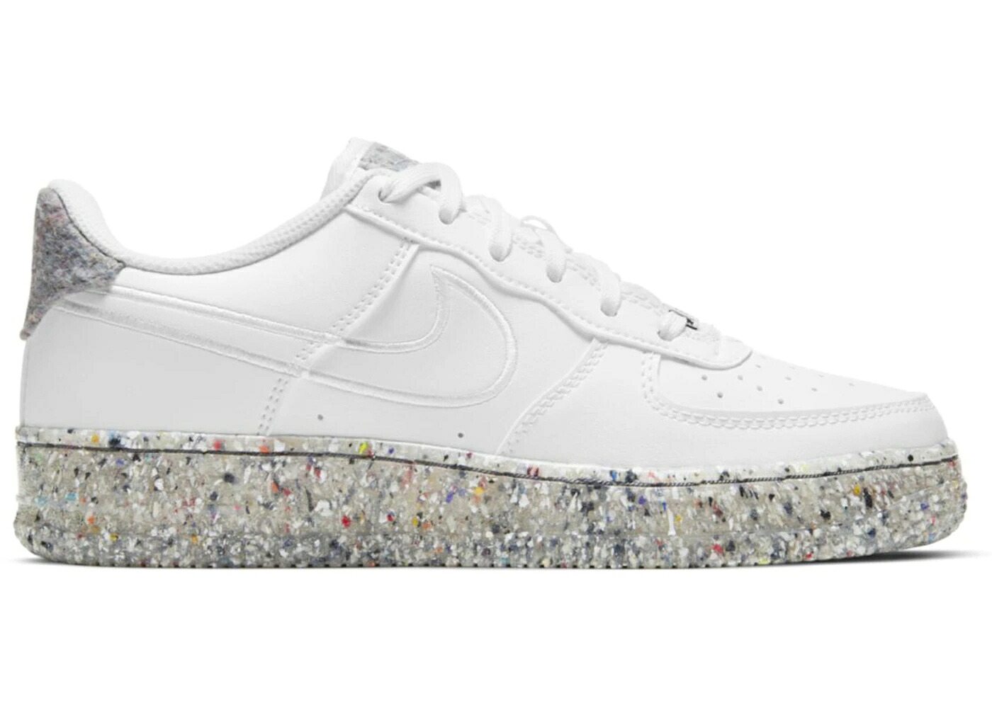 ナイキ 白いこと 白いこと しろがね色 しろがね色 空軍 御坊っちゃん キッズ NIKE AIR FORCE 1 LOW RECYCLED WOOL PACK WHITE (GS) / WHITE METALLIC SILVER WHITE もの言う花 マタニティ スニーカー
