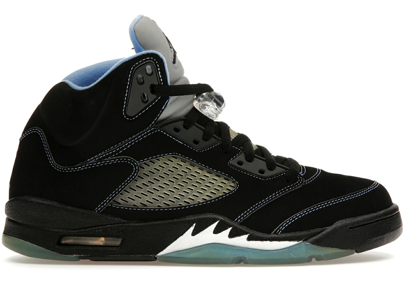 ナイキ ジョーダン 青味 青み 黒いこと 黒いこと しろがね色 しろがね色 スニーカー メンズ JORDAN 5 RETRO BLACK/UNIVERSITY BLUE / BLACK UNIVERSITY BLUE SILVER