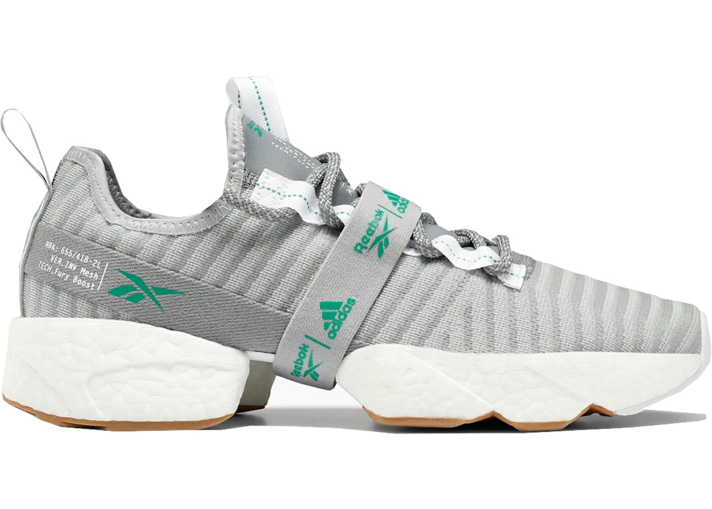 リーボック ブースト 薄墨色 薄墨色 白いこと 白いこと スニーカー メンズ REEBOK SOLE FURY BOOST TRUE GREY EMERALD / TRUE GREY EMERALD REEBOK WHITE