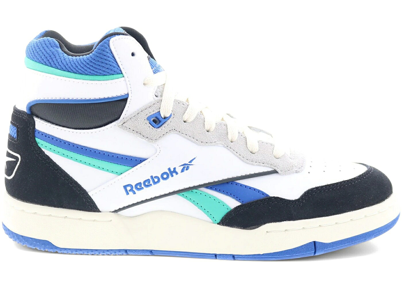 リーボック ミッド 白色 ホワイト 黒色 ブラック 緑 グリーン スニーカー メンズ REEBOK BB 4000 II MID WHITE BLACK UNLEASHED GREEN / WHITE BLACK UNLEASHED GREEN