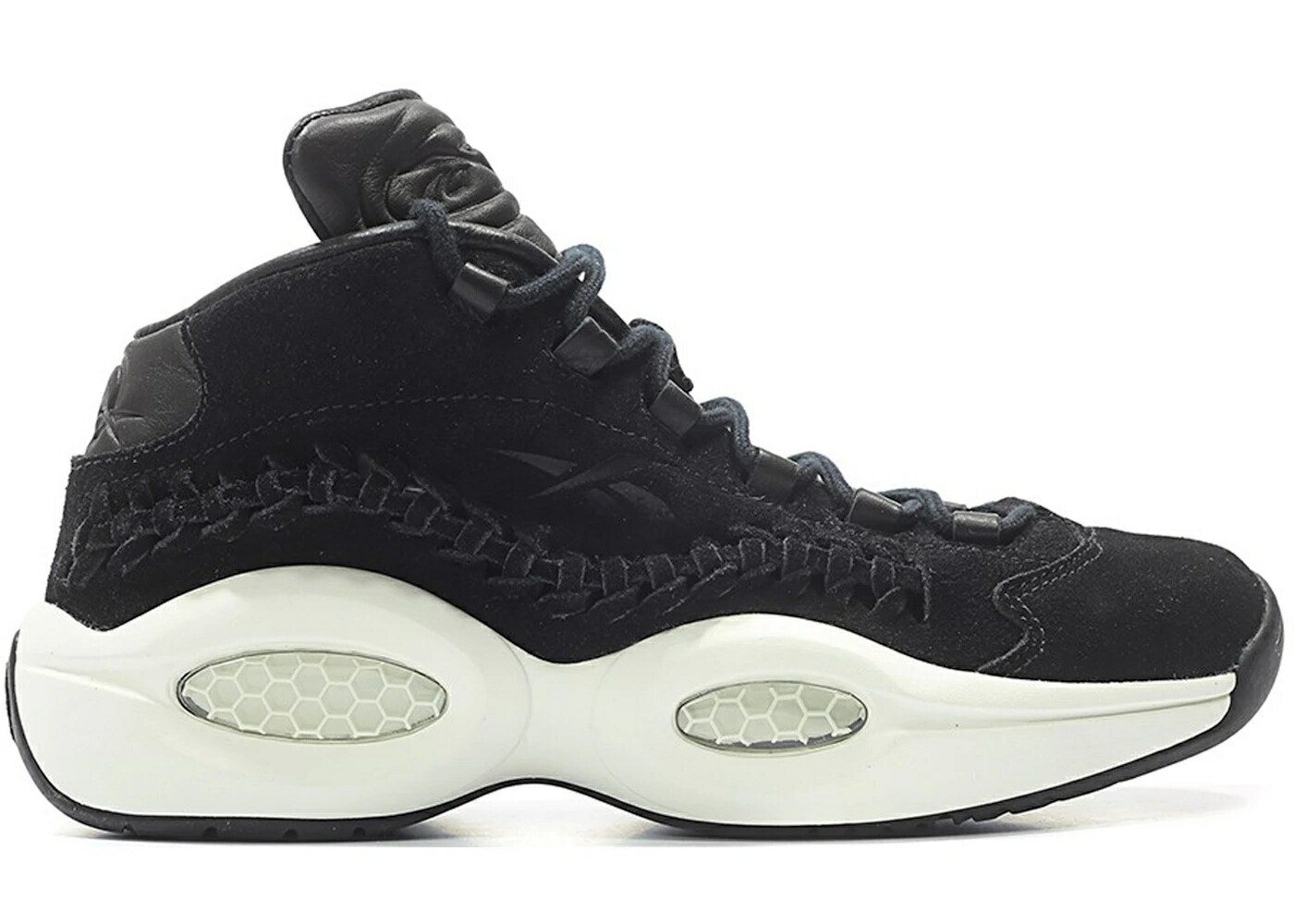 リーボック 問い合わせ ミッド 黒いこと 黒いこと 白いこと 白いこと クエスチョンミッド スニーカー メンズ REEBOK QUESTION MID HALL OF FAME BLACK BRAID / BLACK WHITE