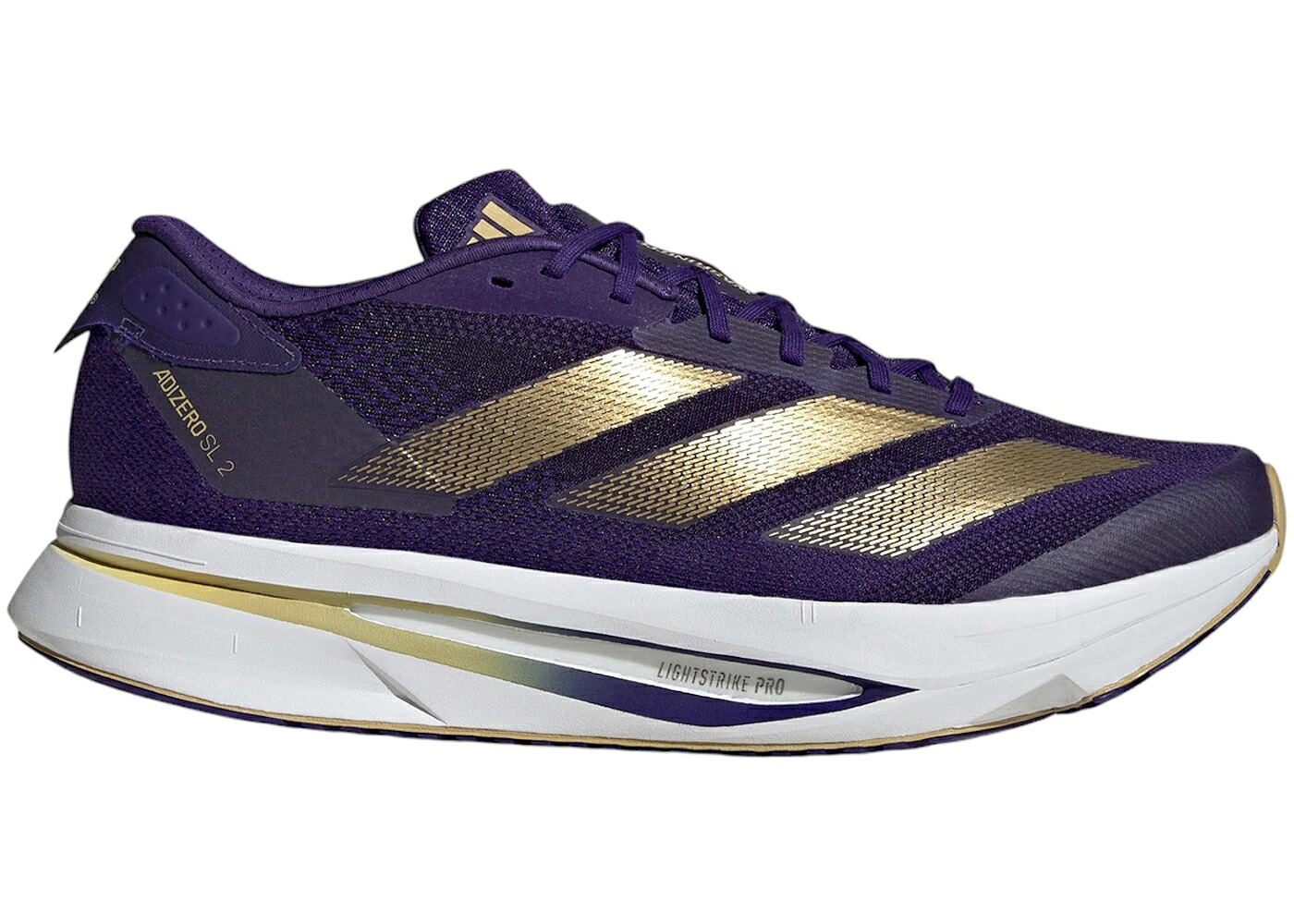 アディダス アディゼロ ワシントン チーム カレッジ 紫 パープル ゴールド スニーカー メンズ ADIDAS ADIZERO SL 2 COLLEGIATE PACK WASHINGTON / TEAM COLLEGE PURPLE GOLD