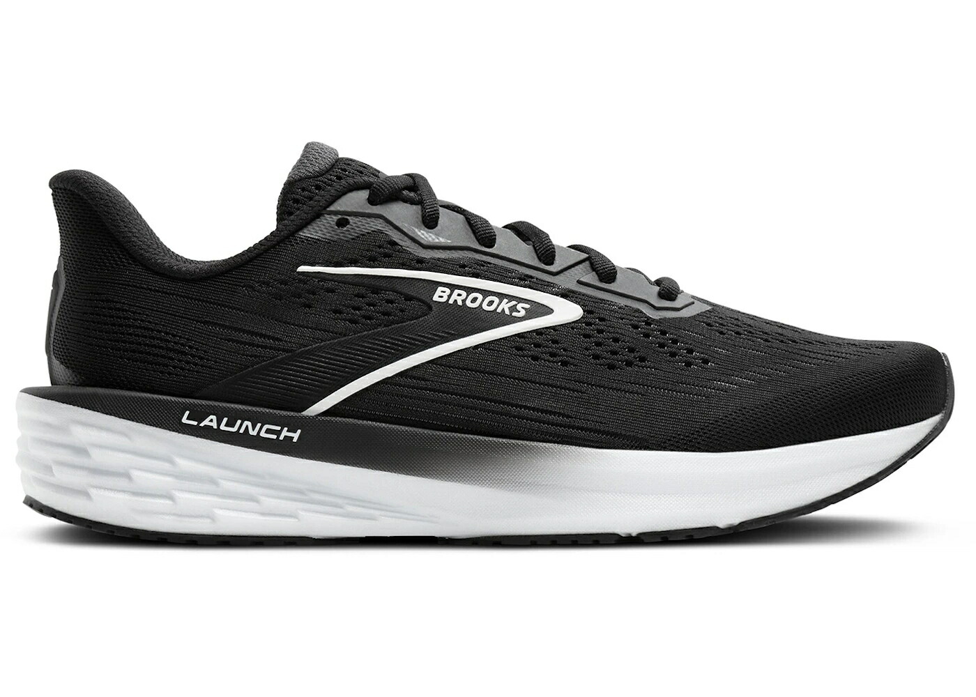 ブルックス 黒色 ブラック 灰色 グレー 白色 ホワイト スニーカー メンズ BROOKS LAUNCH 12 BLACK GREY WHITE / BLACK GREY WHITE