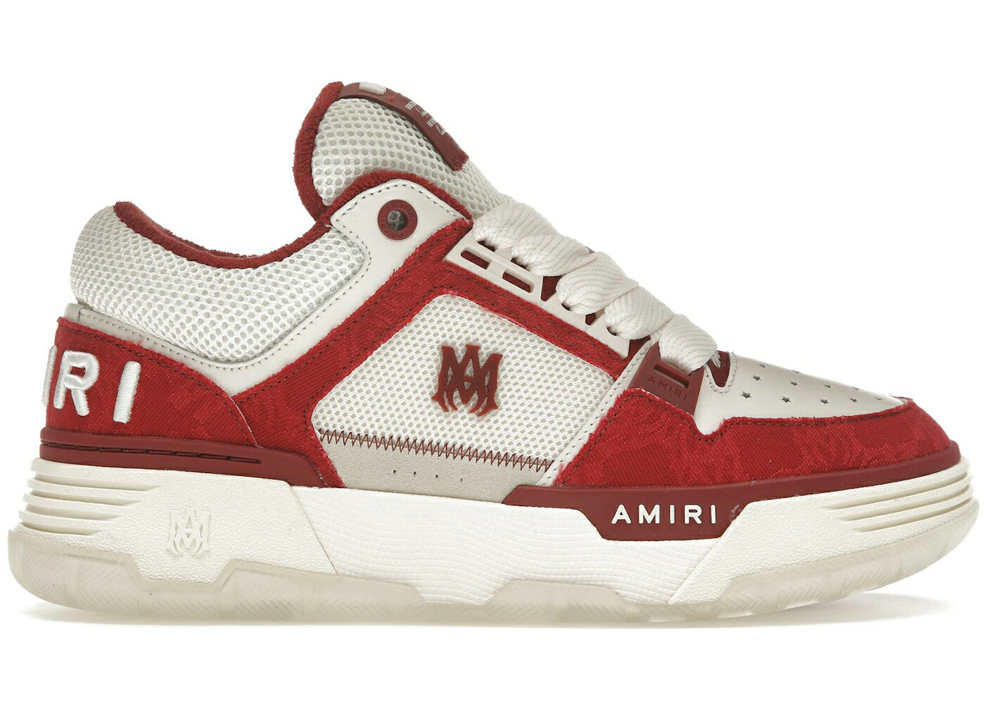アミリ ディープ 赤 レッド スニーカー メンズ AMIRI MA-1 DEEP RED QUAD MONOGRAM PRINT / DEEP RED