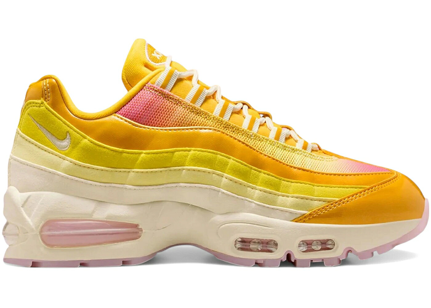 ナイキ マックス 砂上の楼閣 ゴールド 大気圏マックス WOMEN\u0027S スニーカー レディース NIKE AIR MAX 95 BIG BUBBLE SUNSHINE (WOMEN\u0027S) / UNIVERSITY GOLD COCONUT MILK