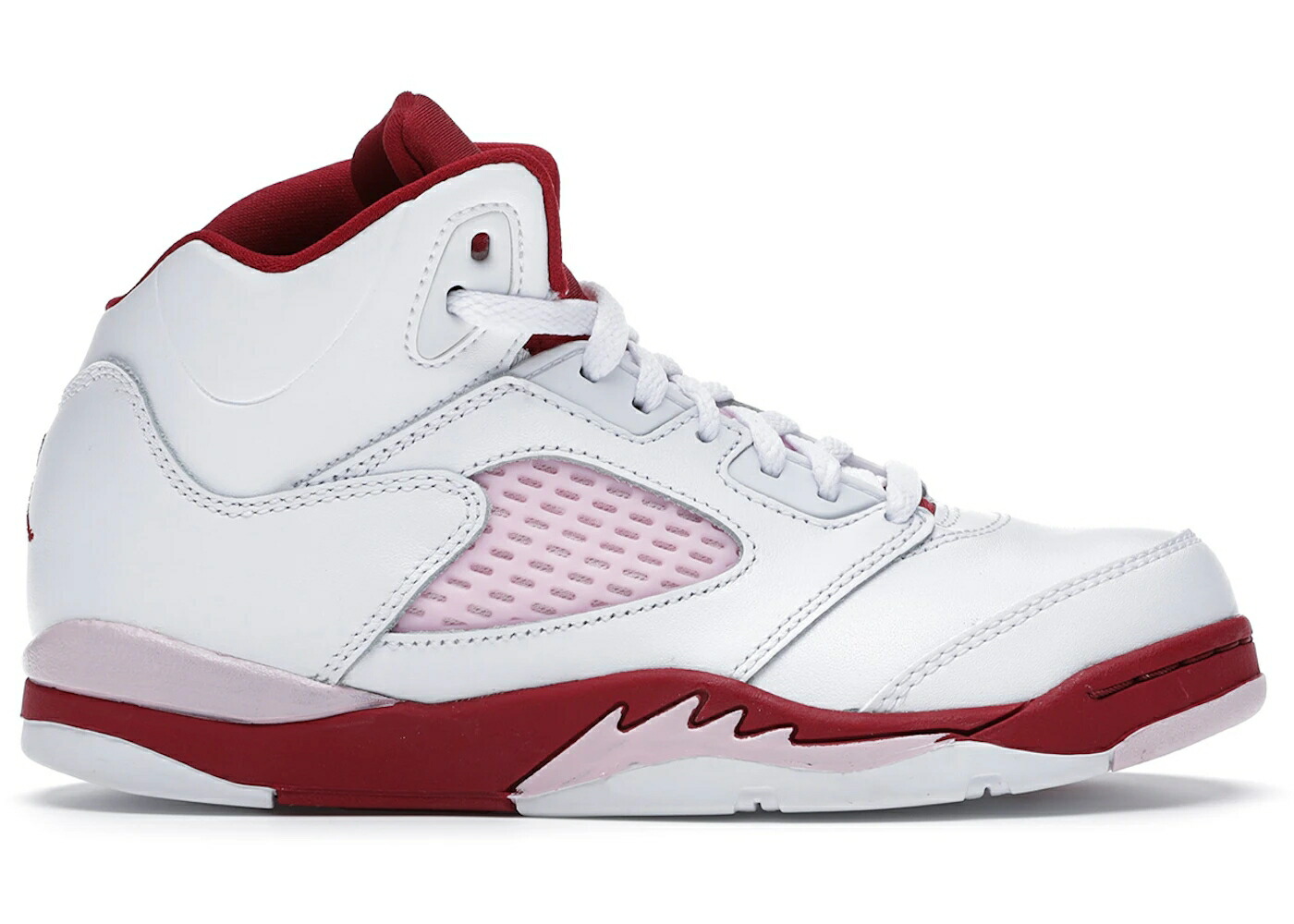 ナイキ ジョーダン 白色 ホワイト ピンク 赤 レッド ジュニア キッズ JORDAN 5 RETRO WHITE PINK RED (PS) / WHITE PINK FOAM GYM RED ベビー マタニティ スニーカー