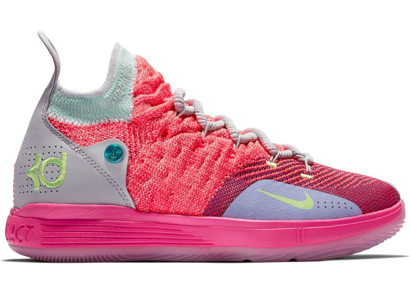 ナイキ ライム ブラスト ピュア ジュニア キッズ NIKE KD 11 EYBL (GS) / HOT PUNCH LIME BLAST PURE ベビー マタニティ スニーカー