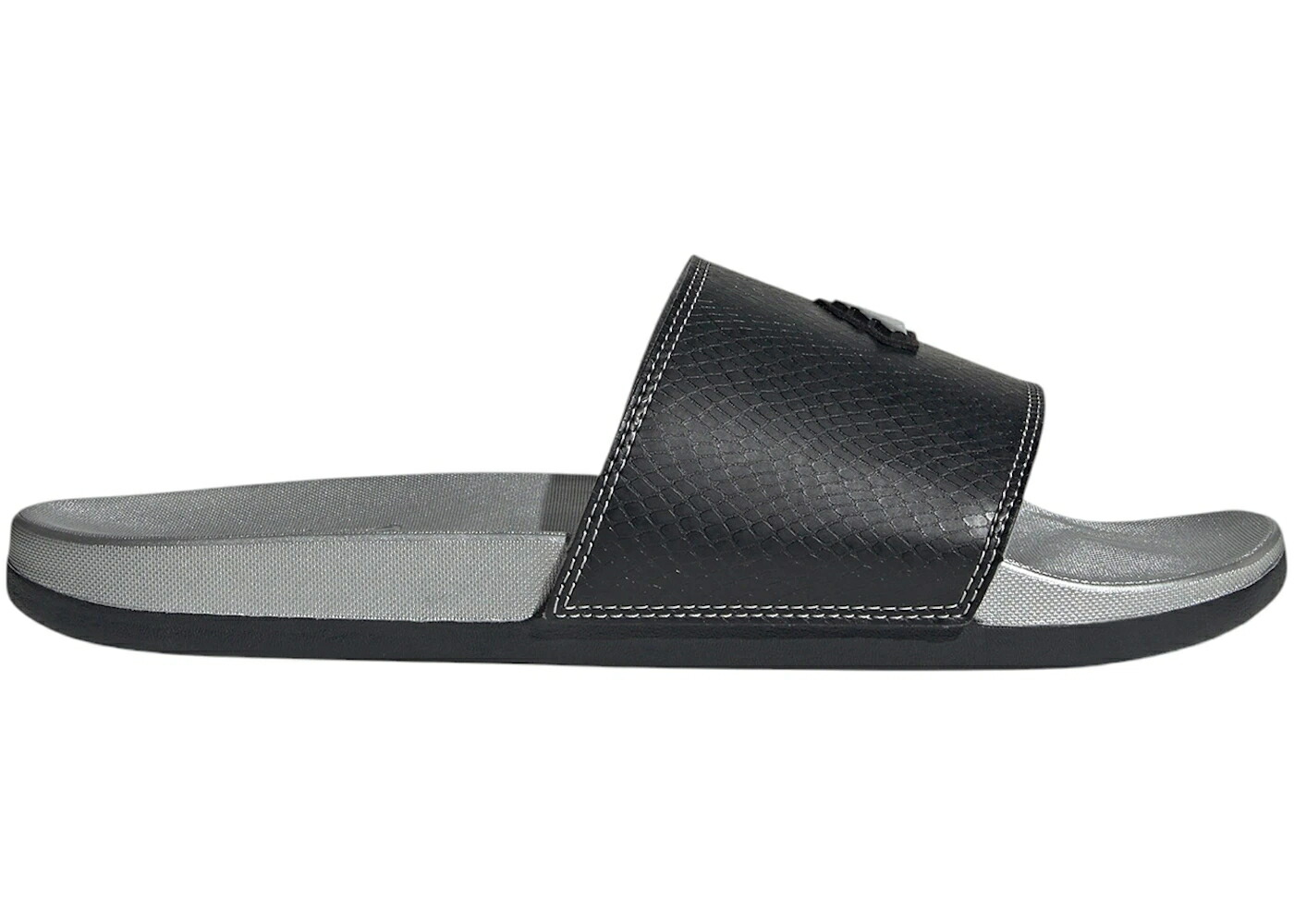 アディダス アディレッタ コア 黒色 ブラック 銀色 シルバー スニーカー メンズ ADIDAS ADILETTE COMFORT SLIDES CORE BLACK SILVER METALLIC / CORE BLACK CORE BLACK SILVER