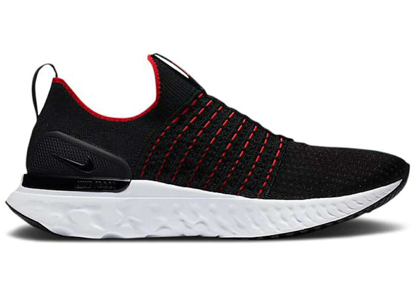 ナイキ リアクト ラン フライニット 黒色 ブラック 赤 レッド 白色 ホワイト スニーカー メンズ NIKE REACT PHANTOM RUN FLYKNIT 2 BLACK UNIVERSITY RED / BLACK WHITE UNIVERSITY RED｜スニケス