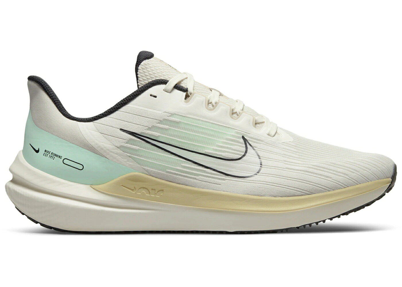 ナイキ 黒いこと 黒いこと スニーカー メンズ NIKE AIR WINFLO 9 LIGHT BONE MINT FOAM / LIGHT BONE SAIL RATTAN BLACK