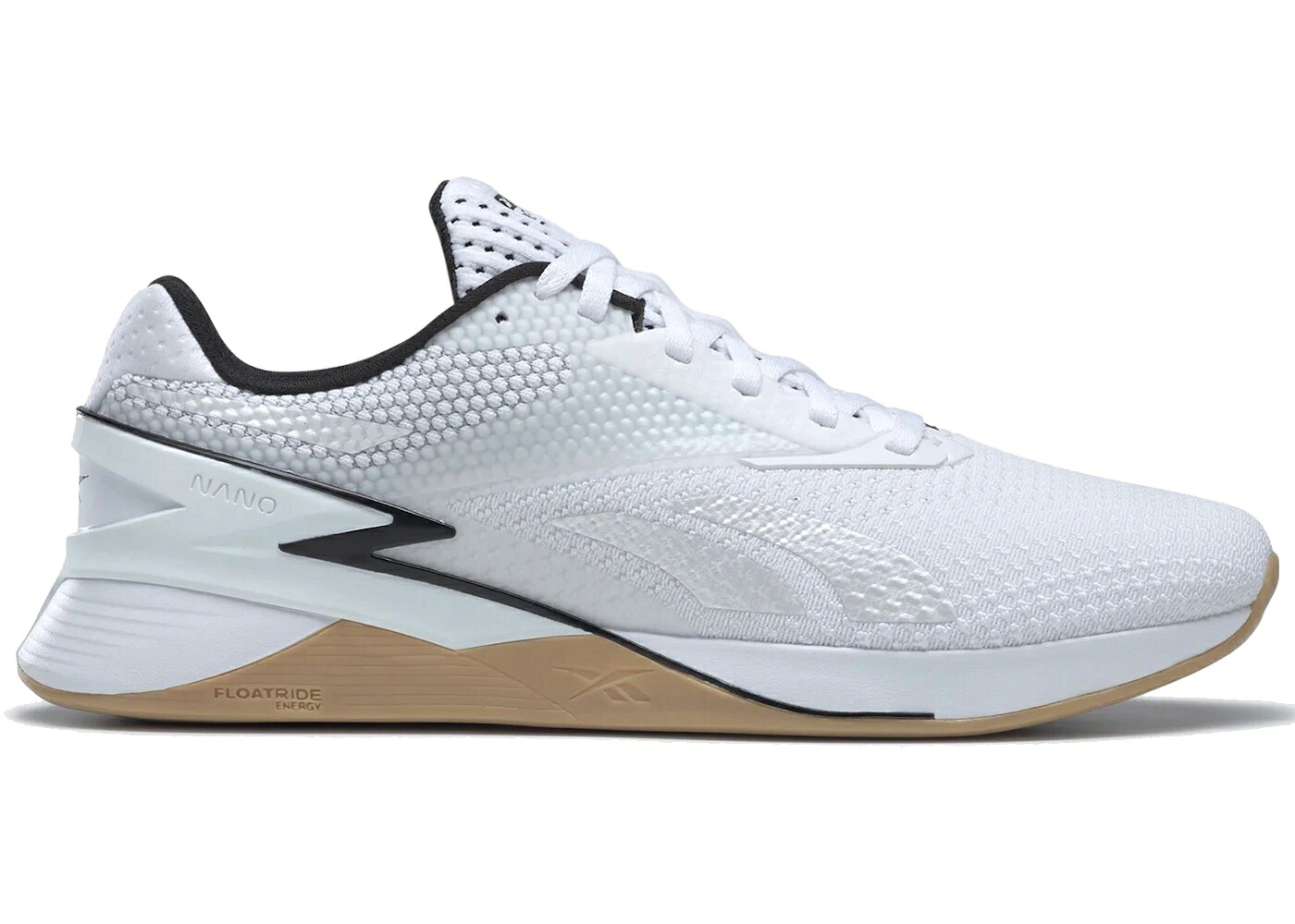 リーボック ナノ 白色 ホワイト 黒色 ブラック コア ラバー スニーカー メンズ REEBOK NANO X3 WHITE BLACK GUM / FOOTWEAR WHITE CORE BLACK RUBBER