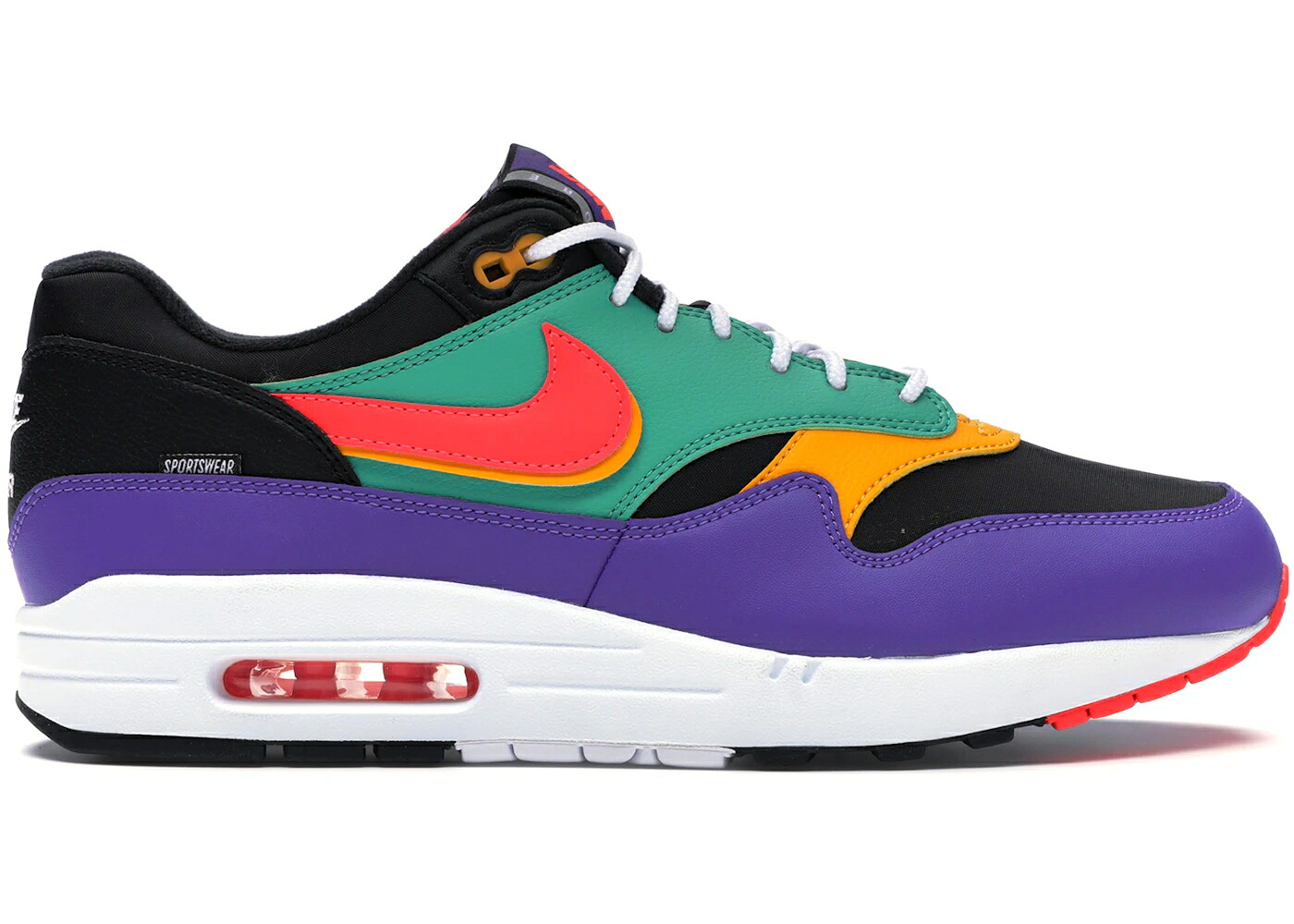 ナイキ マックス ウィンドブレーカー 黒いこと 黒いこと クリムゾン エア湖マックス スニーカー メンズ NIKE AIR MAX 1 WINDBREAKER / BLACK FLASH CRIMSON KINETIC