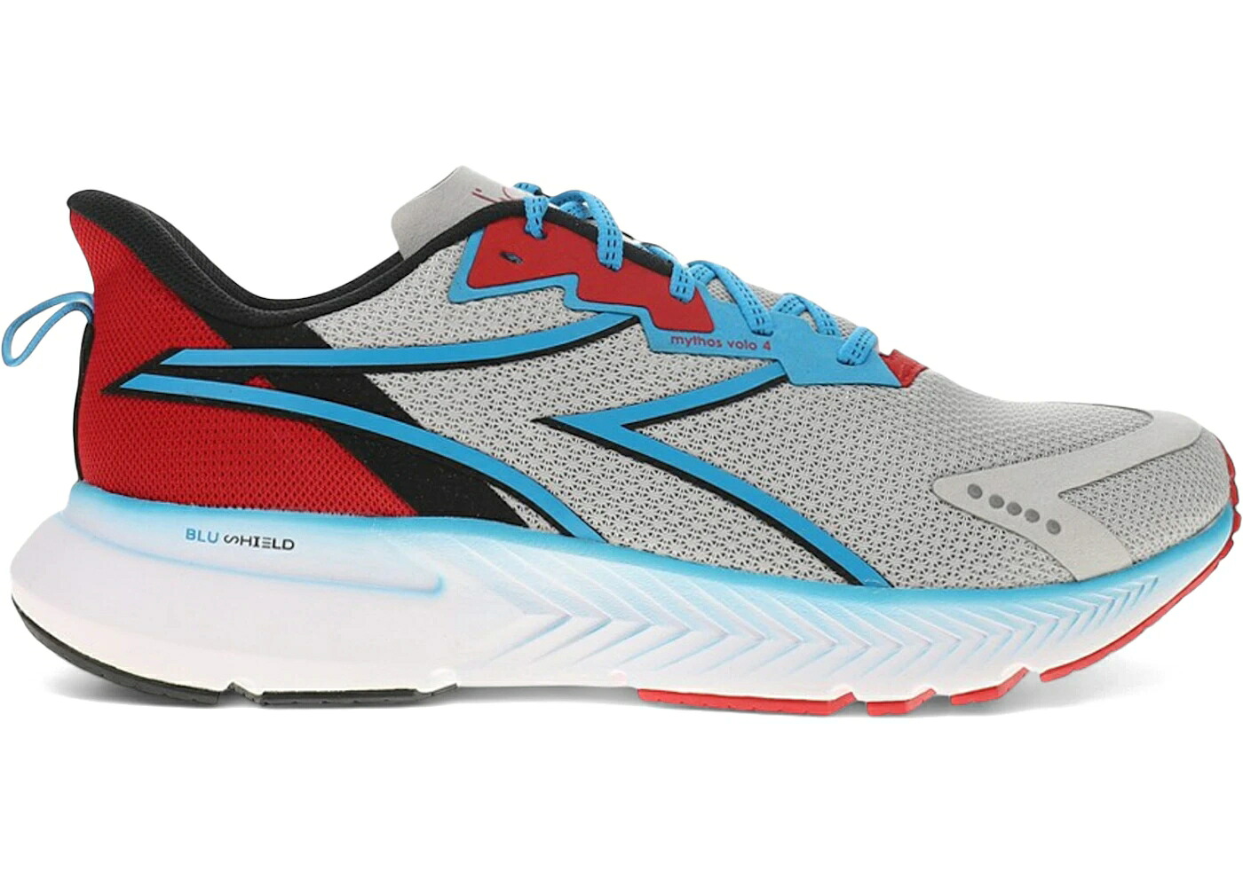 ディアドラ 銀色 シルバー 青色 ブルー スニーカー メンズ DIADORA MYTHOS BLUSHIELD VOLO 4 SILVER BLUE DANUBE SALSA / SILVER DD BLUE DANUBE SALSA|スニケス