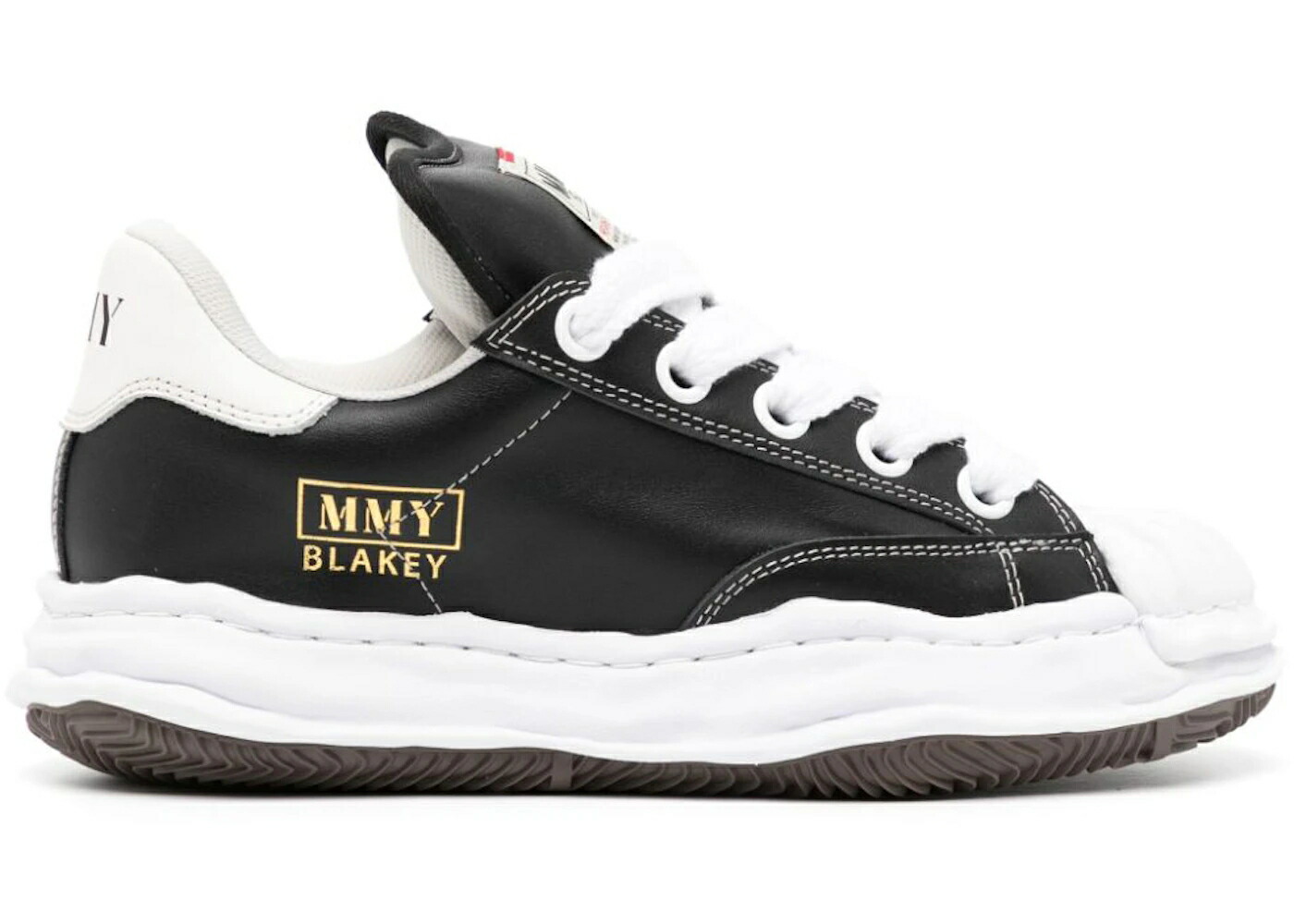 メゾン ミハラヤスヒロ レザー 黒色 ブラック 白色 ホワイト スニーカー メンズ MAISON MIHARA YASUHIRO MAISON MIHARA YASUHIRO BLAKEY PUFFER OG SOLE LEATHER BLACK WHITE /