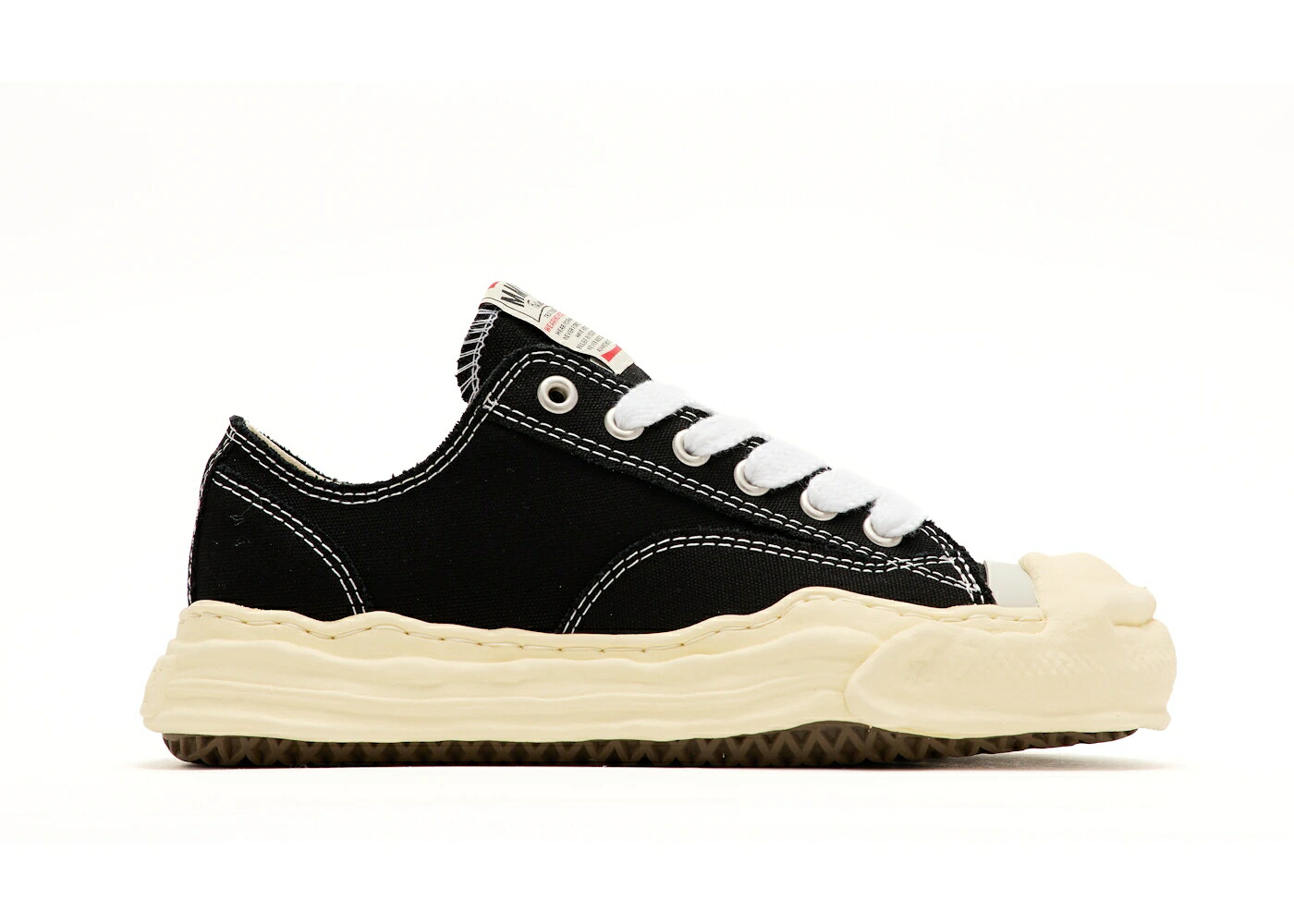 メゾン ミハラヤスヒロ ビンテージ ヴィンテージ 黒色 ブラック スニーカー メンズ MAISON MIHARA YASUHIRO MAISON MIHARA YASUHIRO HANK VINTAGE SOLE CANVAS LOW BLACK /