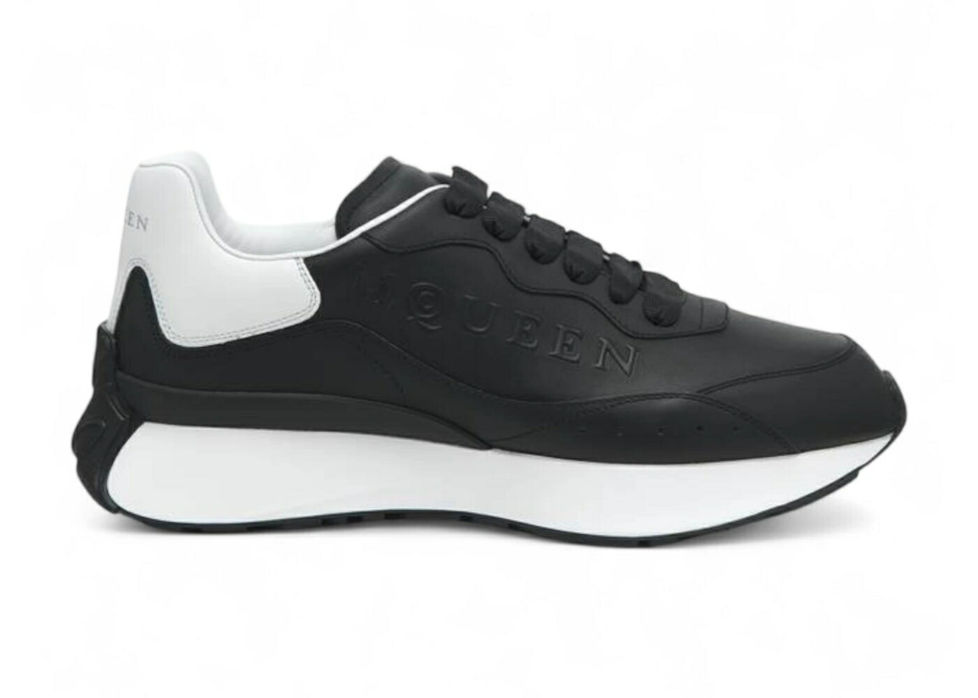 アレキサンダーマックイーン 黒色 ブラック WOMEN スニーカー メンズ ALEXANDER MCQUEEN ALEXANDER MCQUEEN SPRINT RUNNER BLACK (WOMEN) /
