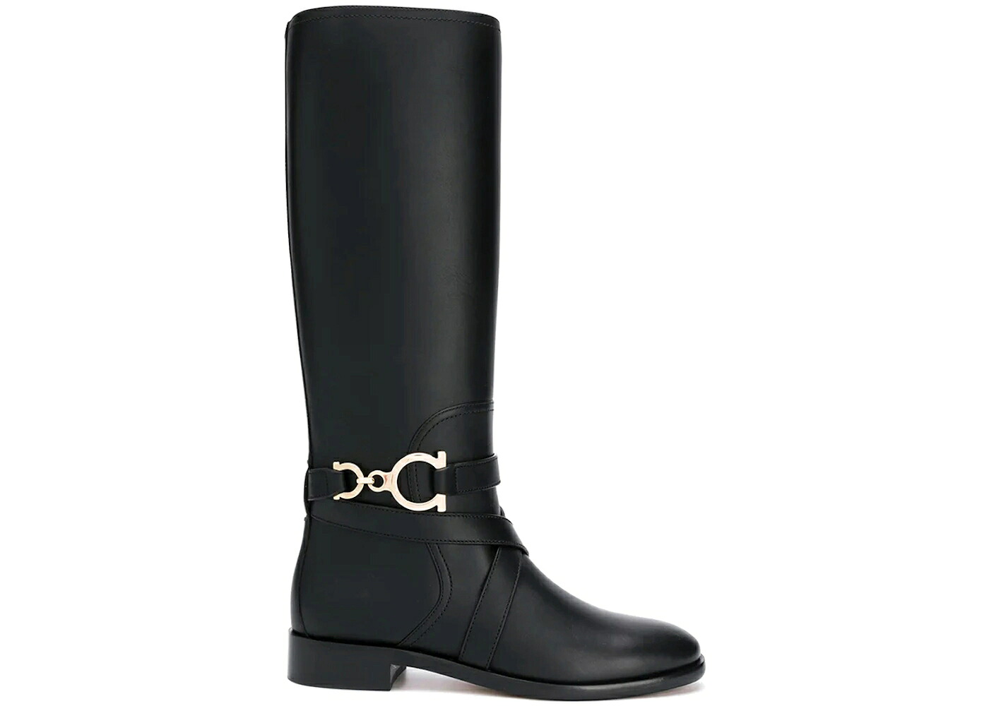 ブーツ 黒色 ブラック WOMEN'S スニーカー レディース FERRAGAMO GANCINI HORSE-BIT KNEE-HIGH BOOTS BLACK (WOMEN'S) /｜スニケス