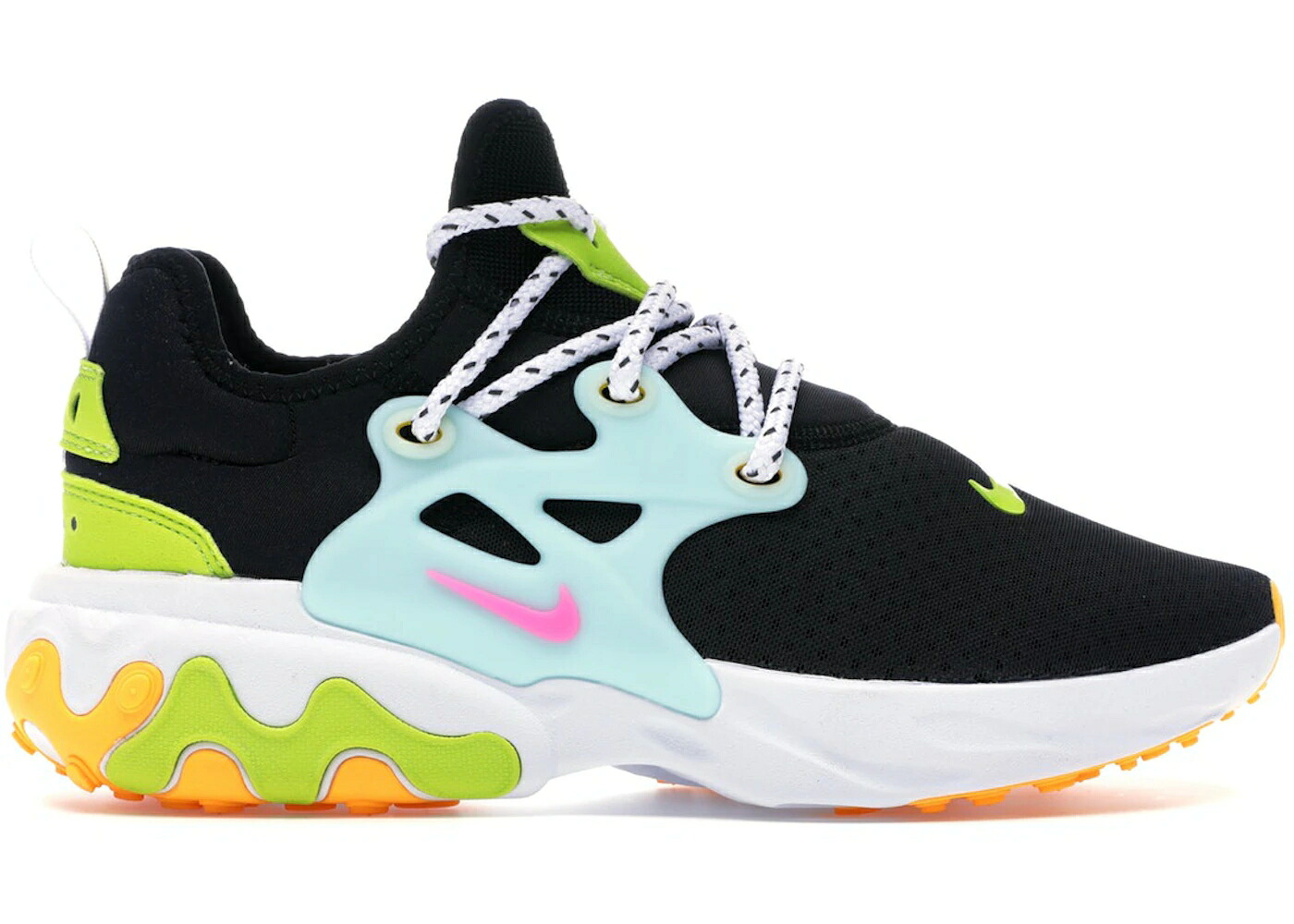 ナイキ リアクト プレスト 黒色 ブラック ピンク レーザー 橙 オレンジ リアクトプレスト WOMEN'S スニーカー レディース NIKE REACT PRESTO BLACK TEAL TINT CYBER (WOMEN'S) / BLACK PSYCHIC PINK LASER ORANGE