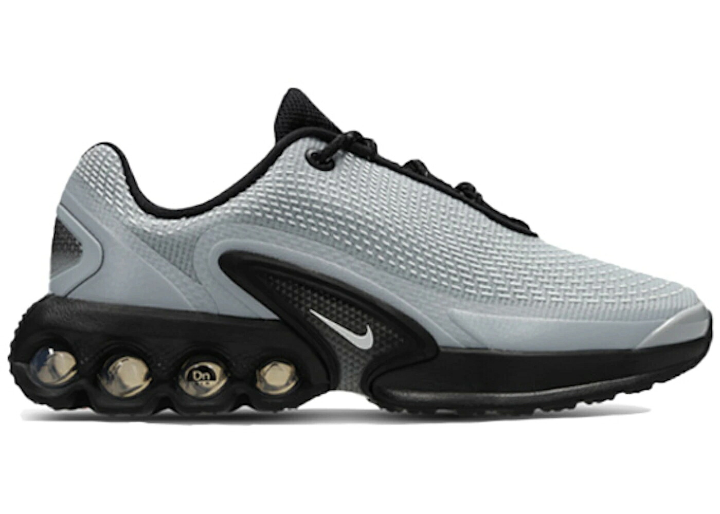 ナイキ マックス 灰色 グレー 黒色 ブラック 白色 ホワイト エアマックス ジュニア キッズ NIKE AIR MAX DN WOLF GREY BLACK (GS) / WOLF GREY SUMMIT WHITE BLACK ベビー マタニティ スニーカー