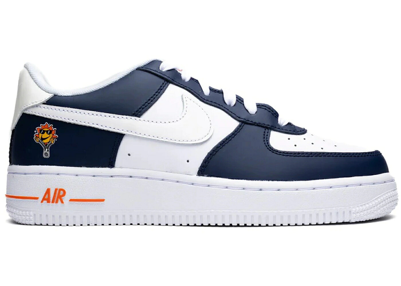 ナイキ 紺色 米国海軍 白いこと 白いこと 青味 青み 空軍 御坊っちゃん キッズ NIKE AIR FORCE 1 LOW LV8 UV REACTIVE (GS) / MIDNIGHT NAVY WHITE BLUE TINT もの言う花 マタニティ スニーカー