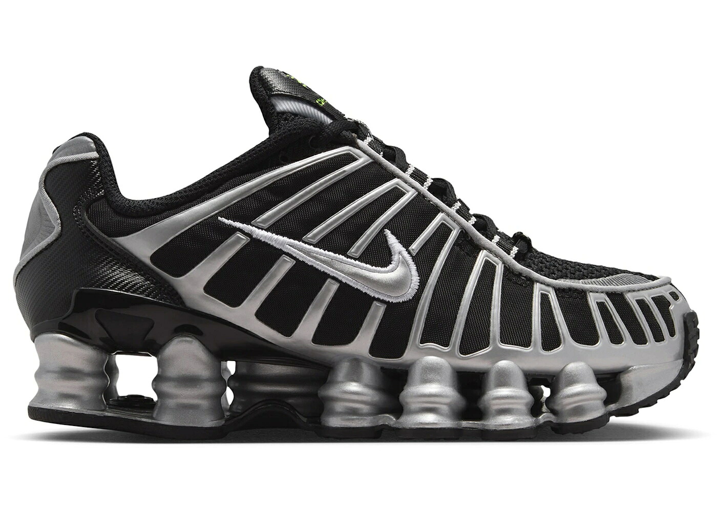 ナイキ ショックス 黒色 ブラック 銀色 シルバー ジュニア キッズ NIKE SHOX TL BLACK VOLT METALLIC SILVER (GS) / BLACK VOLT ICE PHOTON DUST ベビー マタニティ スニーカー｜スニケス
