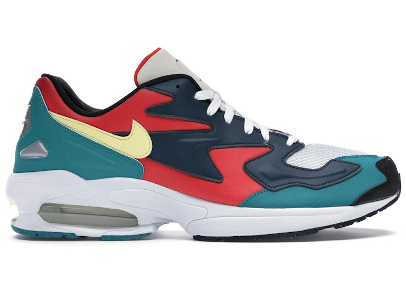 ナイキ 赤 赤いこと 紺色 米国海軍 大気圏マックス2 スニーカー メンズ NIKE AIR MAX2 LIGHT HABANERO RED NAVY EMERALD / HABANERO RED ARMORY NAVY RADIANT
