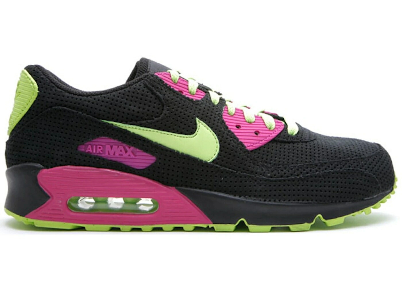 ナイキ マックス 黒色 ブラック ピンク エアマックス スニーカー メンズ NIKE AIR MAX 90 BLACK CITRON RAVE PINK / BLACK CITRON RAVE PINK