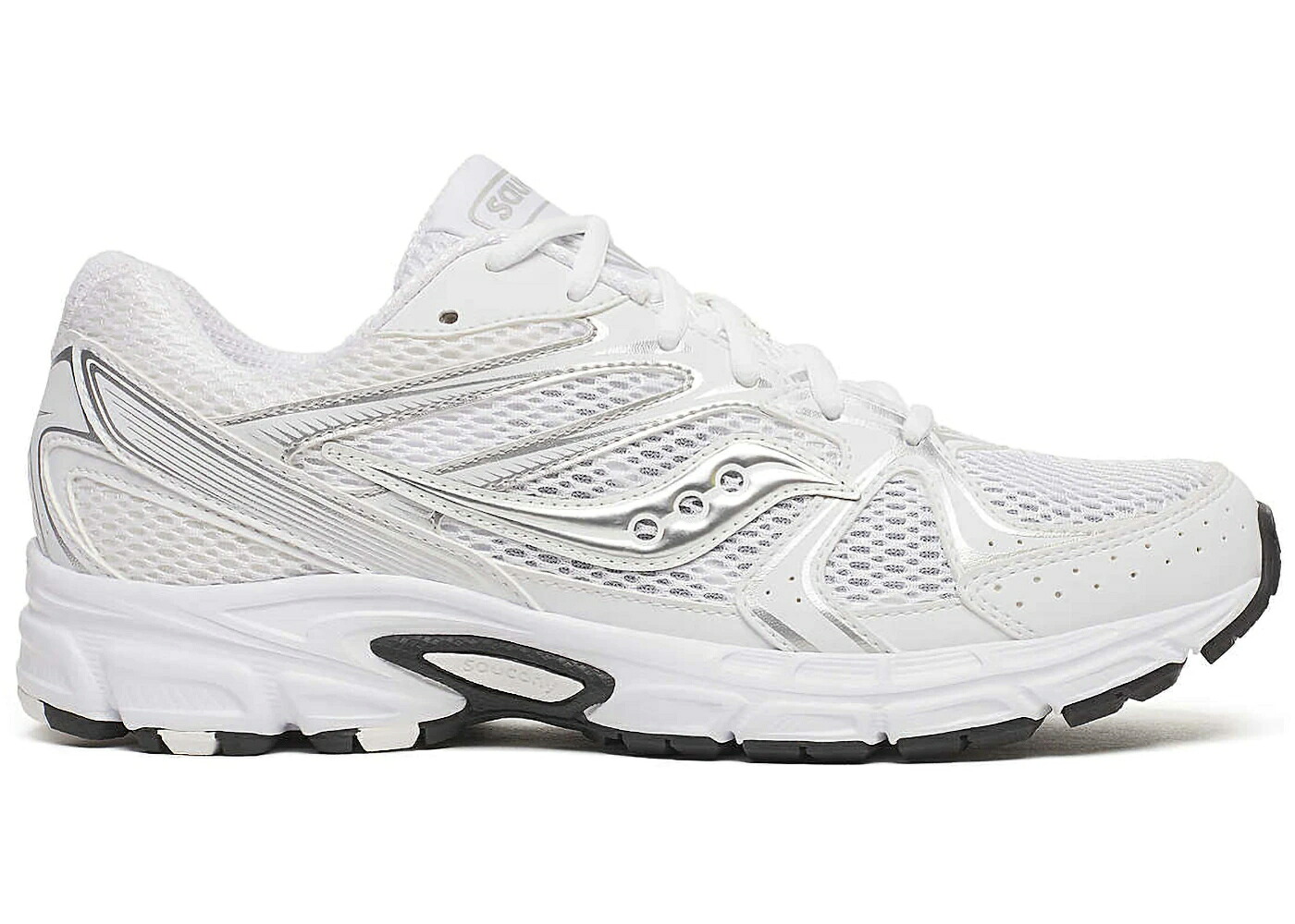 サッカニー 白いこと 白いこと しろがね色 しろがね色 黒いこと 黒いこと スニーカー メンズ SAUCONY GRID RIDE MILLENNIUM WHITE SILVER BLACK / WHITE SILVER