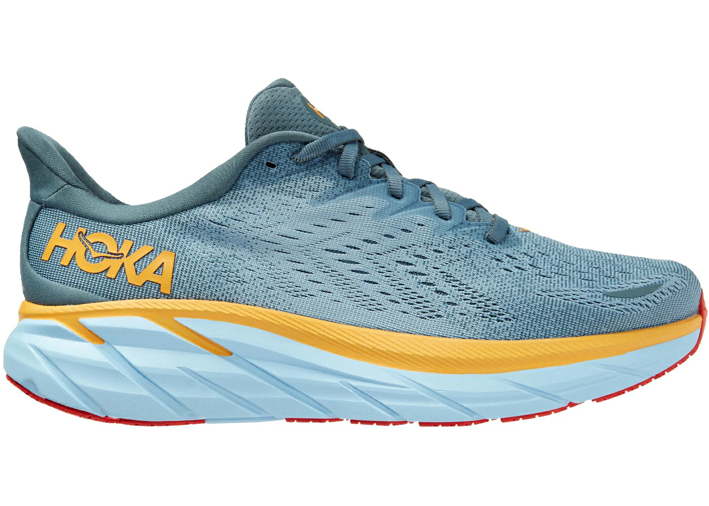 ホカオネオネ 青味 青色 弾機 スニーカー メンズ HOKA ONE ONE HOKA ONE CLIFTON 8 GOBLIN BLUE MOUNTAIN SPRING (WIDE) / GOBLIN BLUE MOUNTAIN SPRING