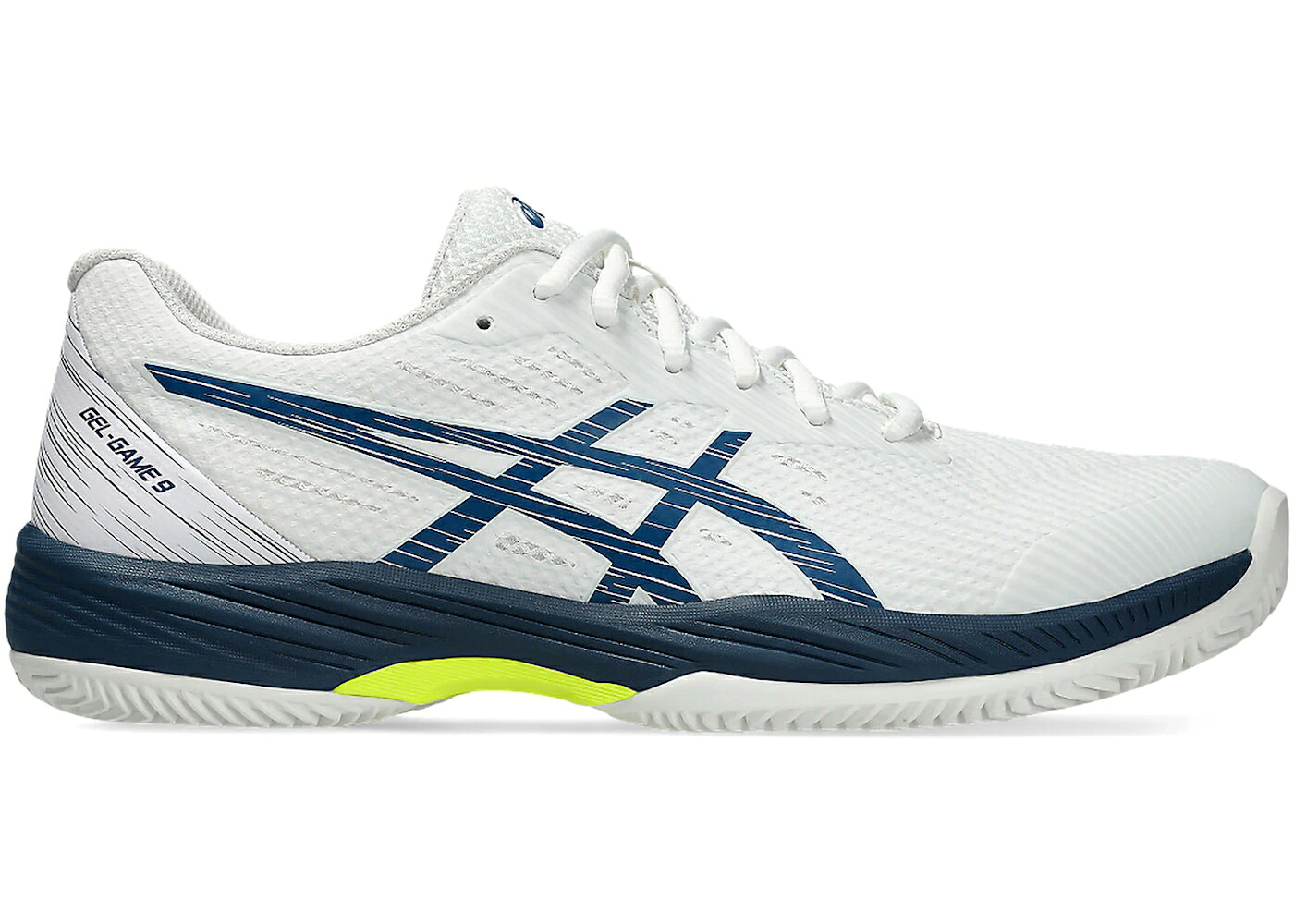 アシックス 白色 ホワイト 青色 ブルー スニーカー メンズ ASICS GEL-GAME 9 CLAY/OC WHITE MAKO BLUE / WHITE MAKO BLUE|スニケス