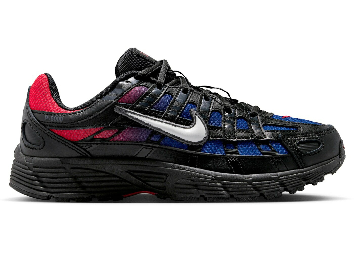 ナイキ 黒色 ブラック クリムゾン ゲーム ゲームロイヤル 青 ブルー ジュニア キッズ NIKE P-6000 BLACK BRIGHT CRIMSON ROYAL (GS) / BLACK BRIGHT CRIMSON GAME ROYAL ベビー マタニティ スニーカー|スニケス