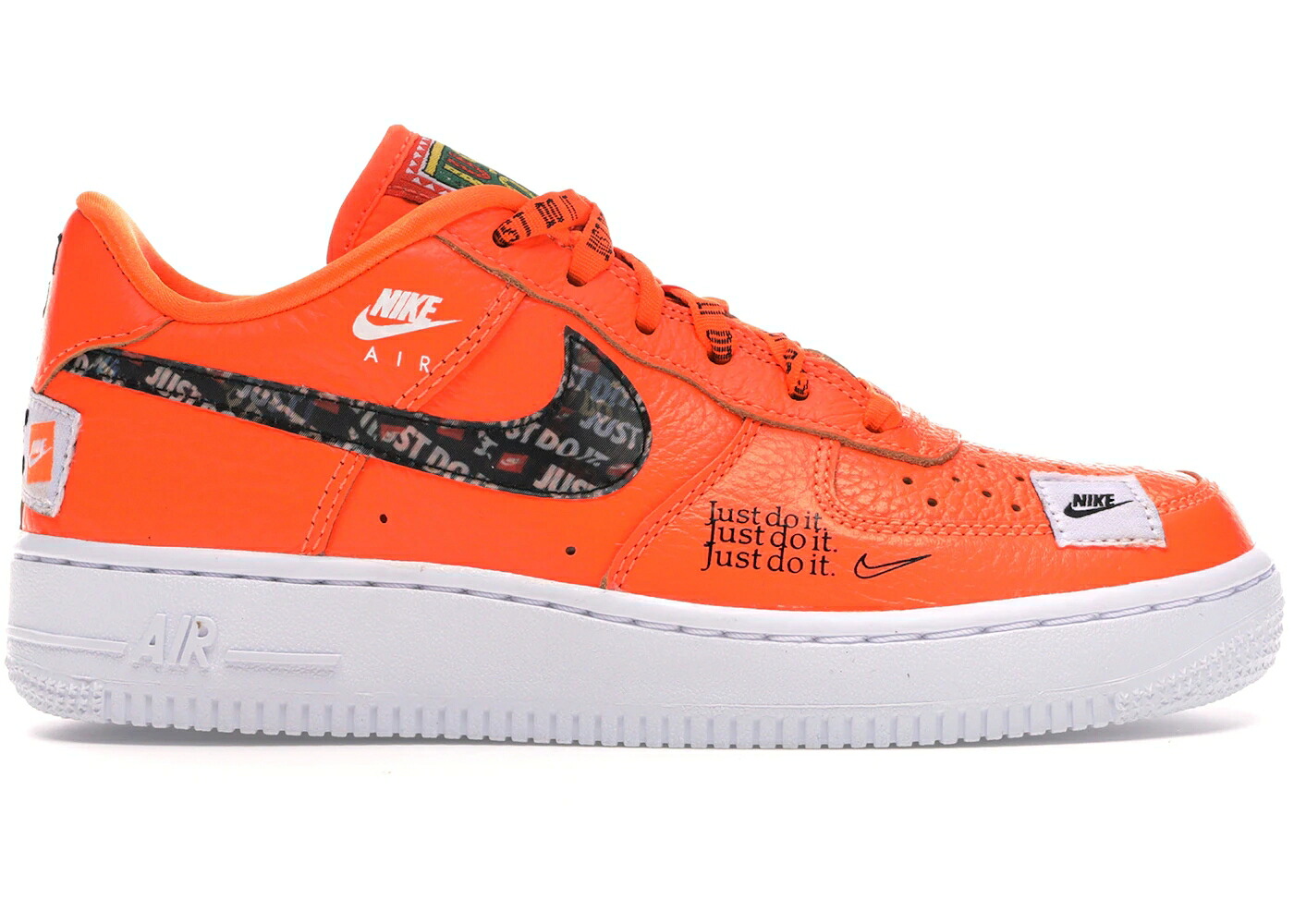 ナイキ 橙 オレンジ色 白いこと 白いこと 黒いこと 黒いこと 空軍 お坊っちゃん キッズ NIKE AIR FORCE 1 LOW JUST DO IT PACK ORANGE (GS) / WHITE TOTAL ORANGE BLACK もの言う花 マタニティ スニーカー