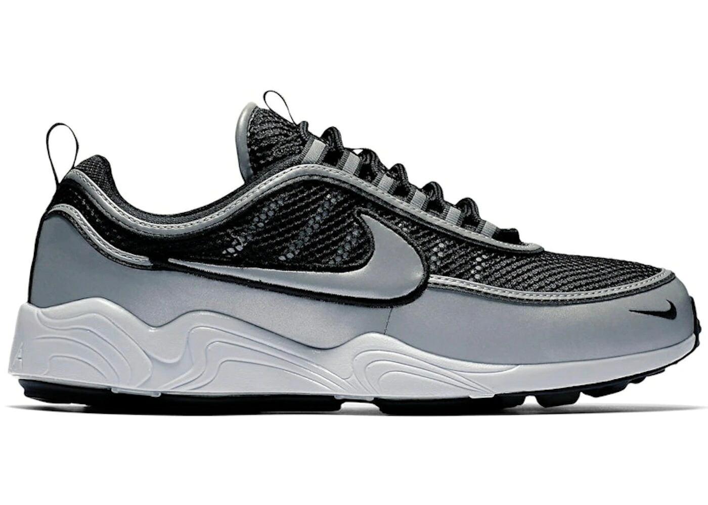 ナイキ ズーム 黒色 ブラック 銀色 シルバー スニーカー メンズ NIKE AIR ZOOM SPIRIDON 16 BLACK SILVER REFLECTIVE / BLACK METALLIC SILVER