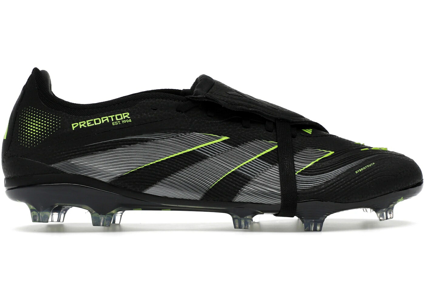 アディダス プレデター エリート ステルス コア 黒色 ブラック カーボン スニーカー メンズ ADIDAS PREDATOR ELITE FOLDOVER TONGUE FG ELECTRIC STEALTH PACK / CORE BLACK CARBON LUCID LEMON