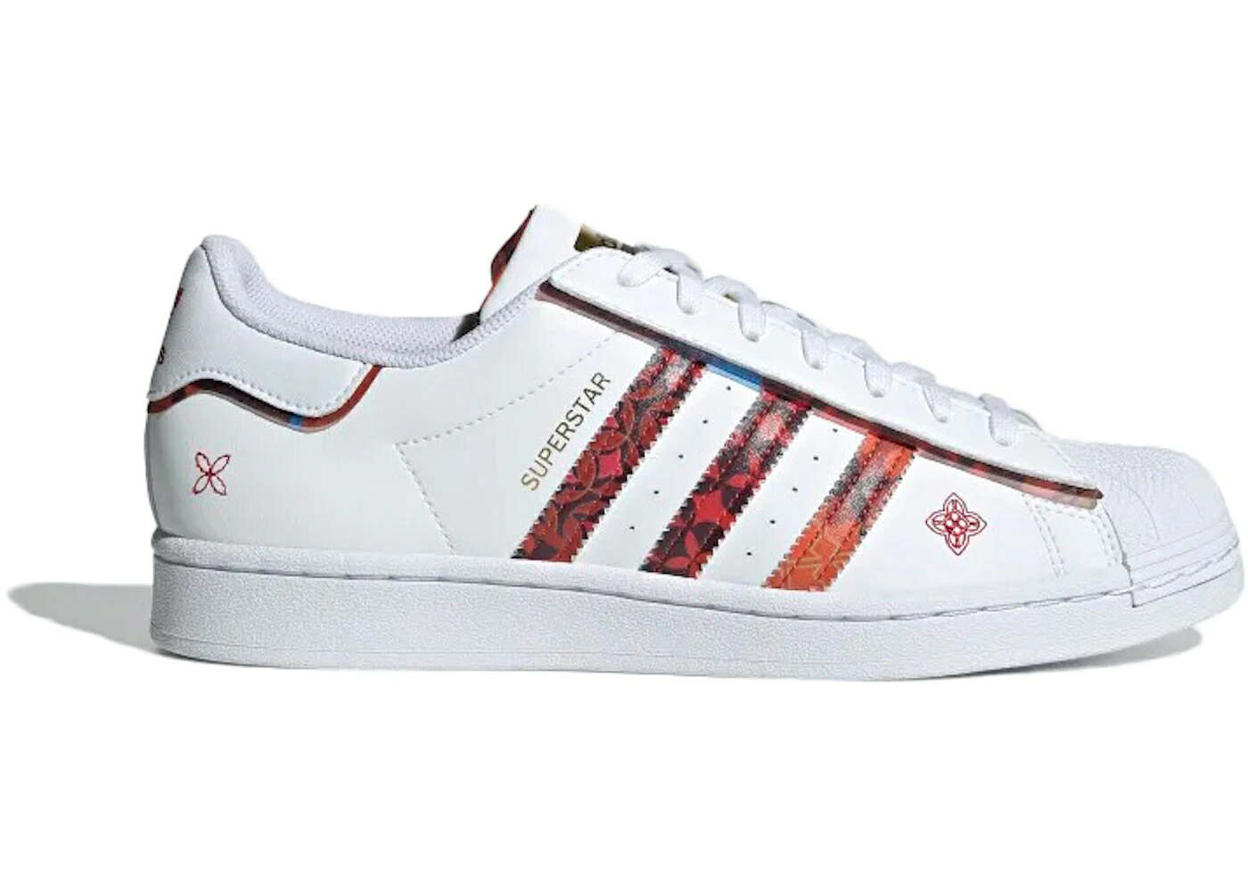 アディダス はやりっ子 ルーナー ルナー 白いこと 白いこと 赤 赤いこと ゴールド スニーカー メンズ ADIDAS SUPERSTAR LUNAR NEW YEAR WHITE RED / CLOUD WHITE CLOUD WHITE GOLD スニーカー-メンズ靴-靴