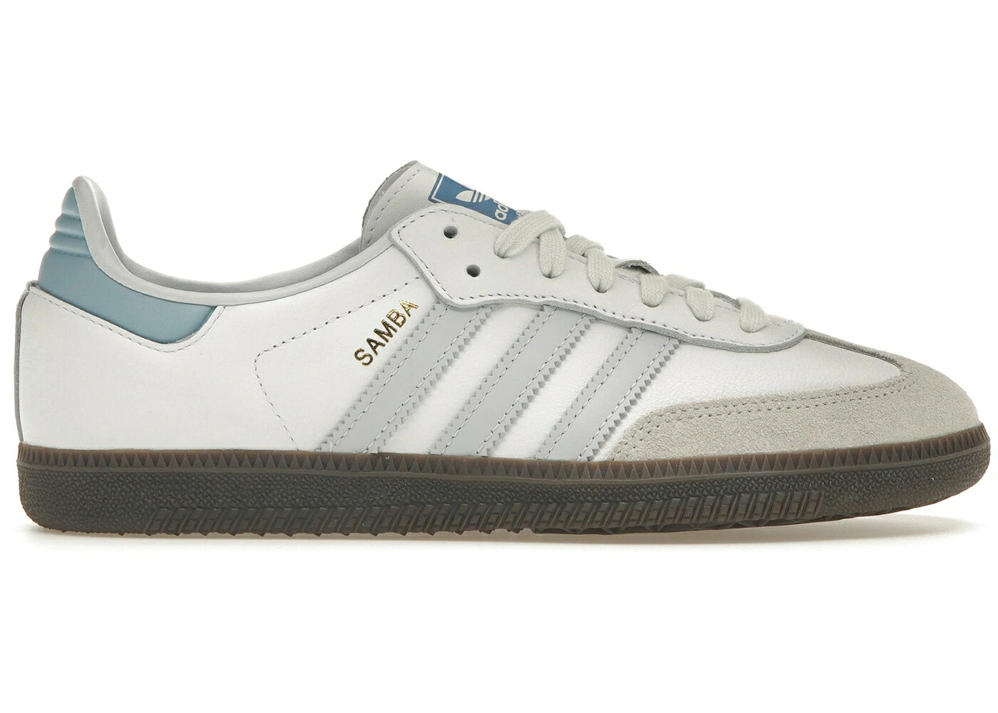 アディダス サンバ 白色 ホワイト 青色 ブルー コア スニーカー メンズ ADIDAS SAMBA OG WHITE HALO BLUE / CORE WHITE HALO BLUE GUM 5|スニケス