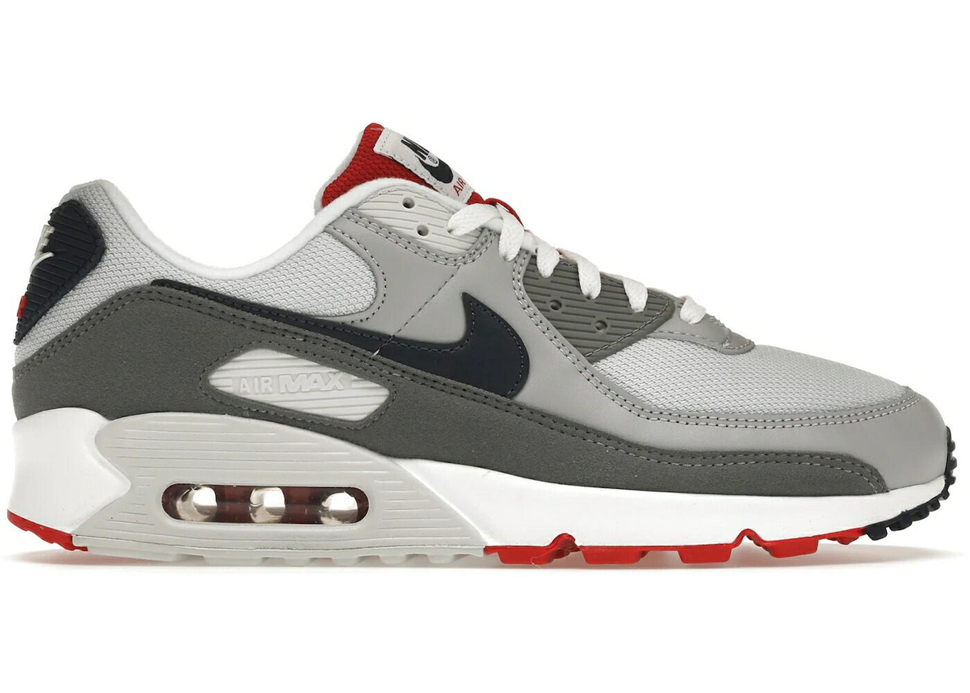 ナイキ マックス 灰色 グレー ピュア プラチナム 紺色 ネイビー エアマックス スニーカー メンズ NIKE AIR MAX 90 GREY USA / PURE PLATINUM MIDNIGHT NAVY WOLF